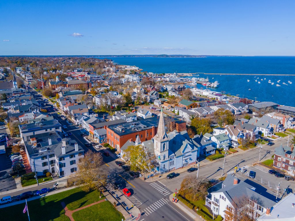 Aerial view of Plymouth MA